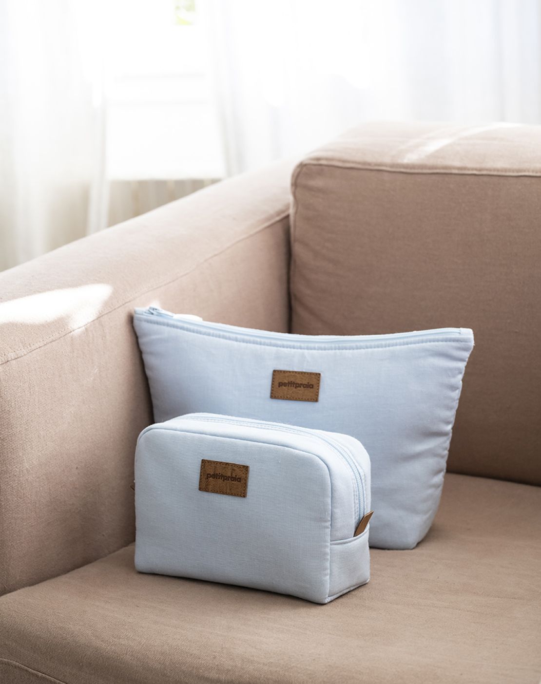 Bolso POCKET<br>LINO CELESTE