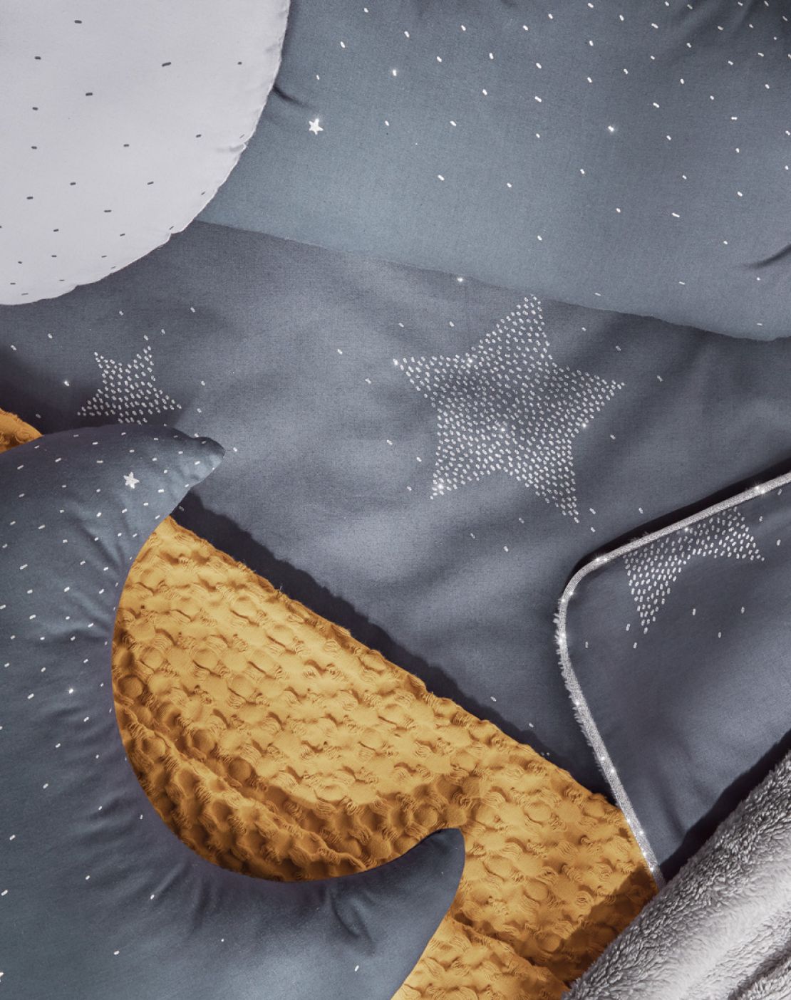 Colcha + protector cuna<br>ETOILE AZUL NOCHE