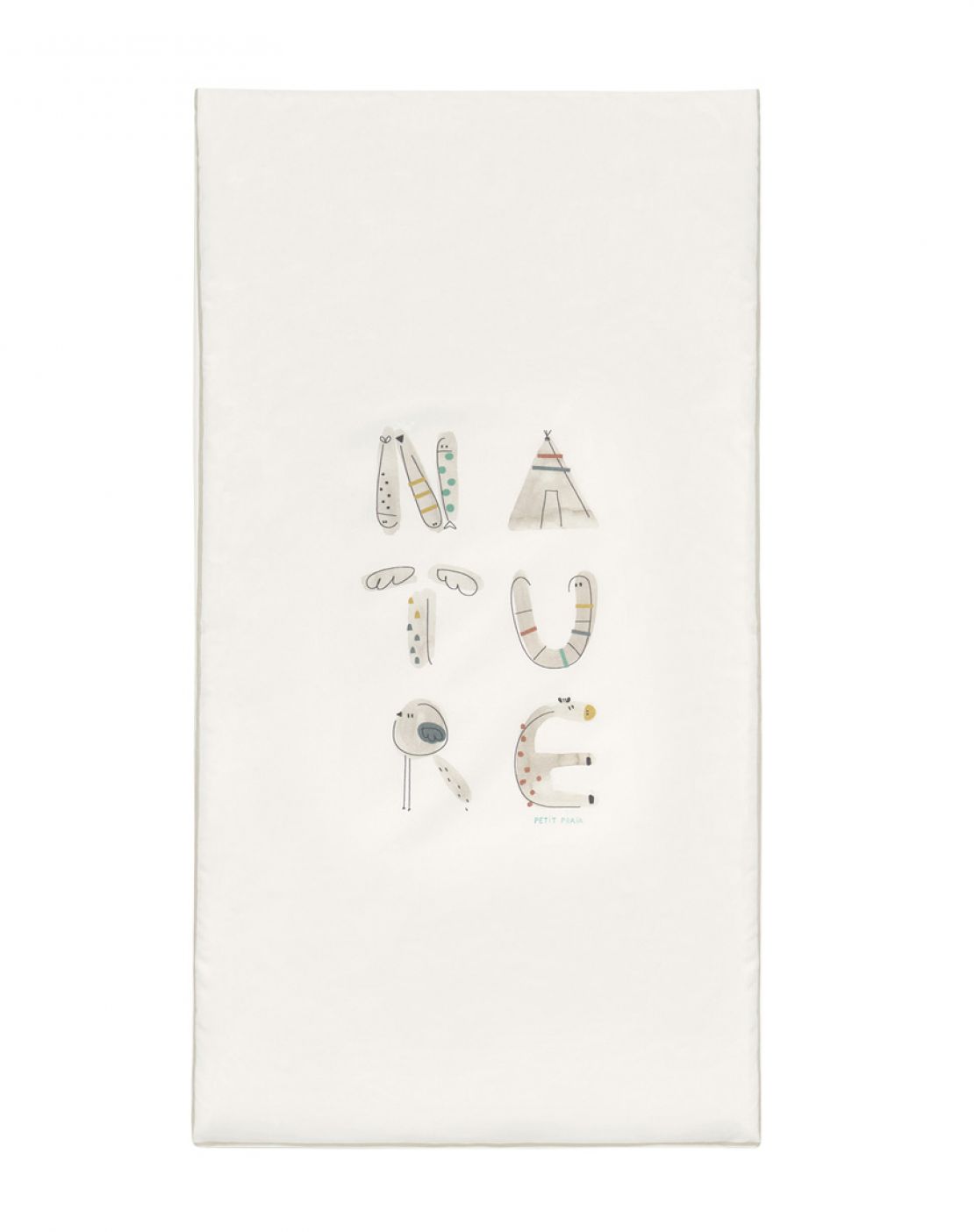 Colcha + protector cuna<br>NATURE