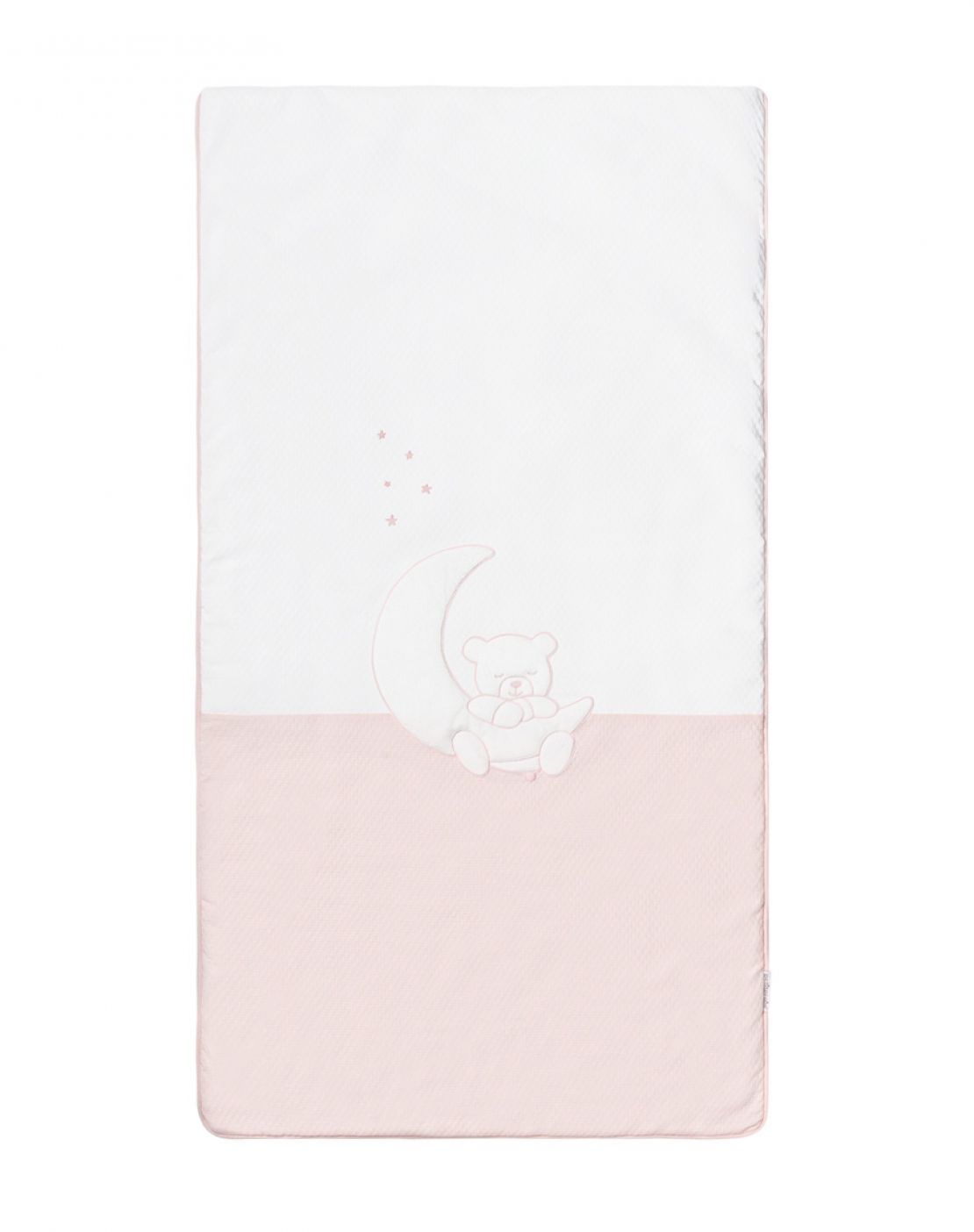 Colcha + protector cuna<br> TEDDY ROSA