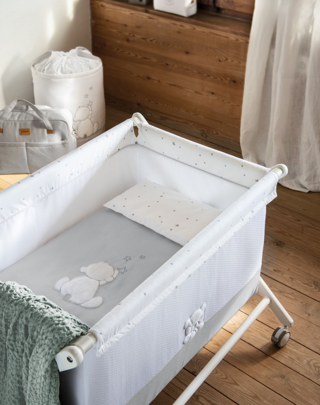 Colcha minicuna<br> TEDDY GRIS