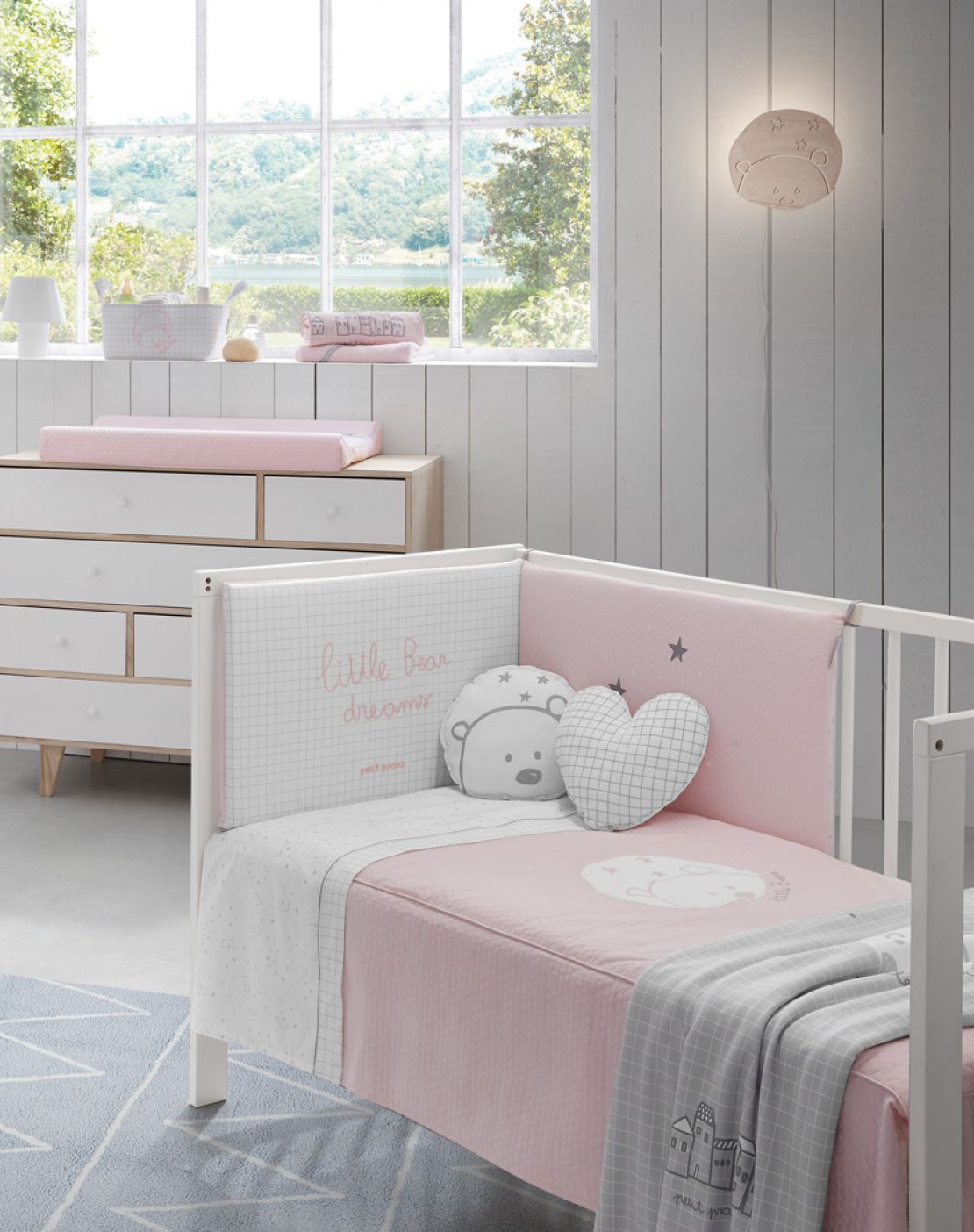 Funda cambiador<br>BEAR ROSA