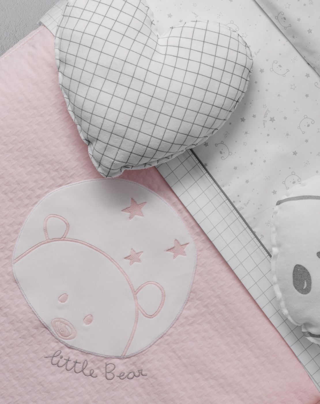 Funda nórdica cuna<br>BEAR ROSA