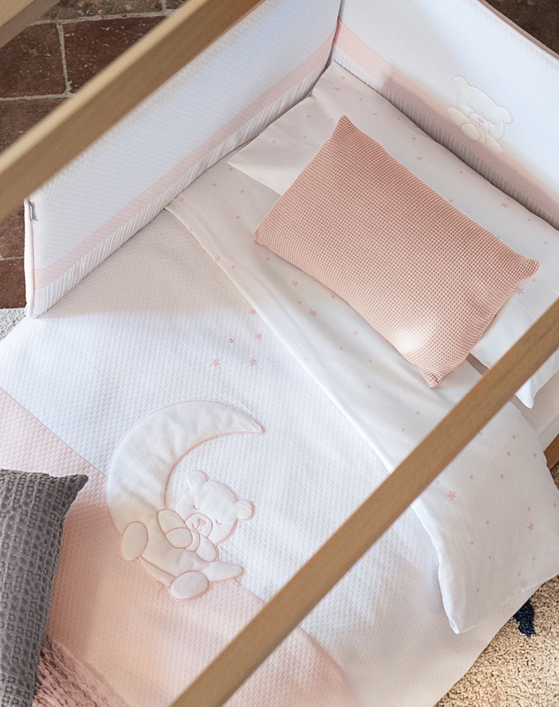 Funda nórdica cuna<br> TEDDY ROSA