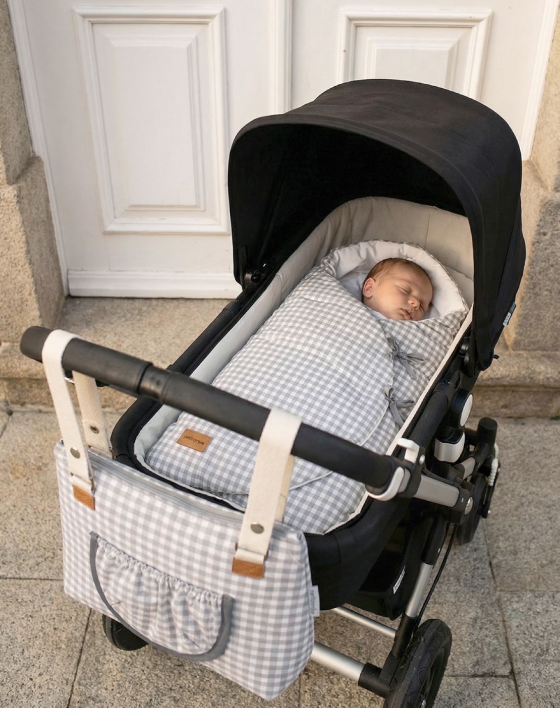 Saco capazo MIMO<br>CHECKS GRIS