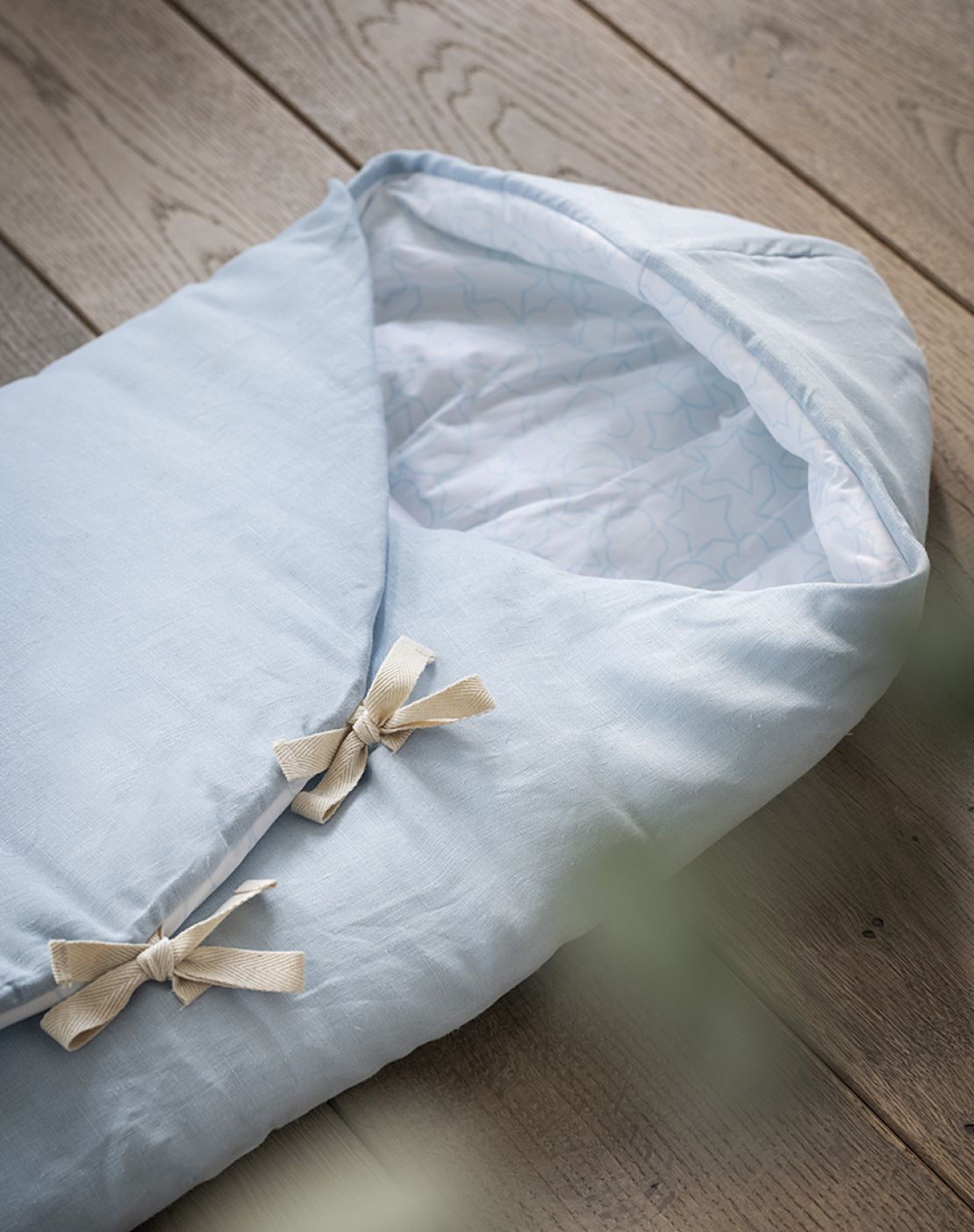 Saco capazo MOON<br>LINO CELESTE