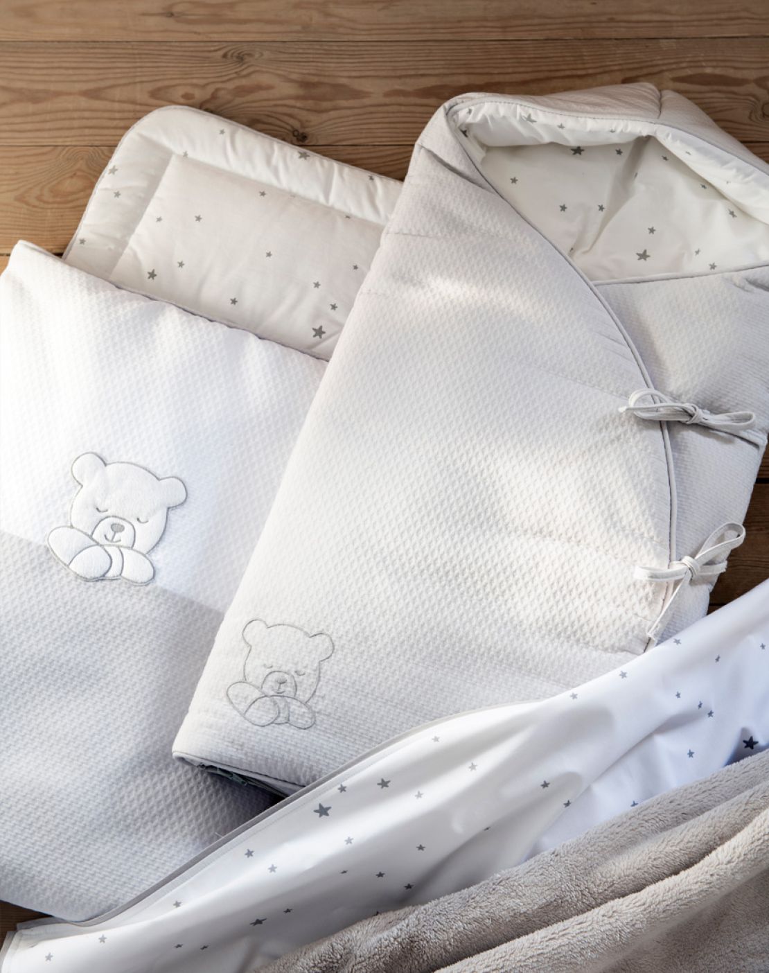 Saco capazo MOON<br> TEDDY GRIS