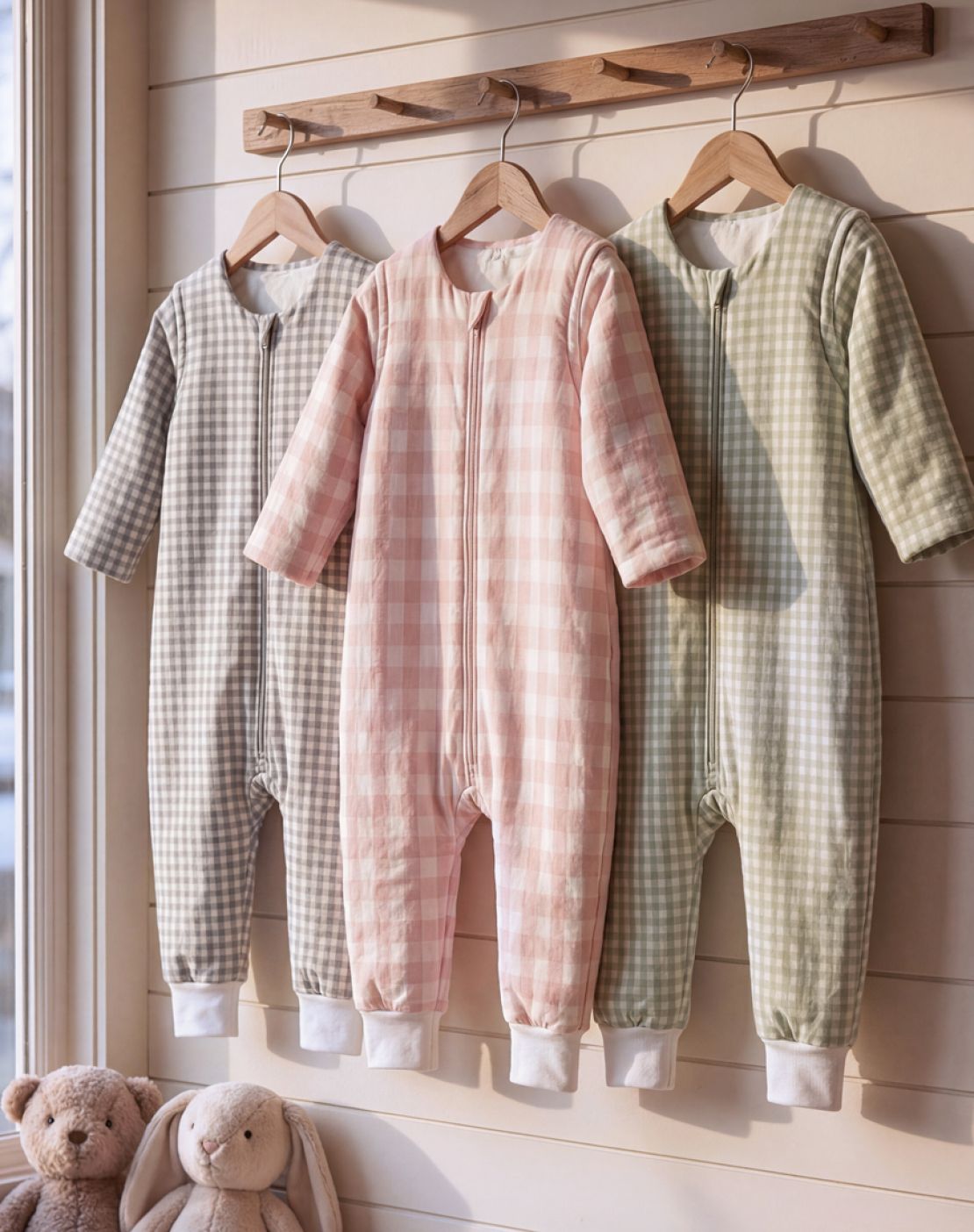 Saco para dormir con pies<br>CHECKS GRIS